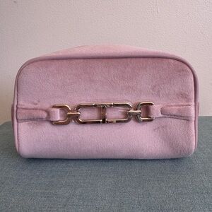 GWP Tom Ford Pink Suede Cosmetic Pouch with added chain